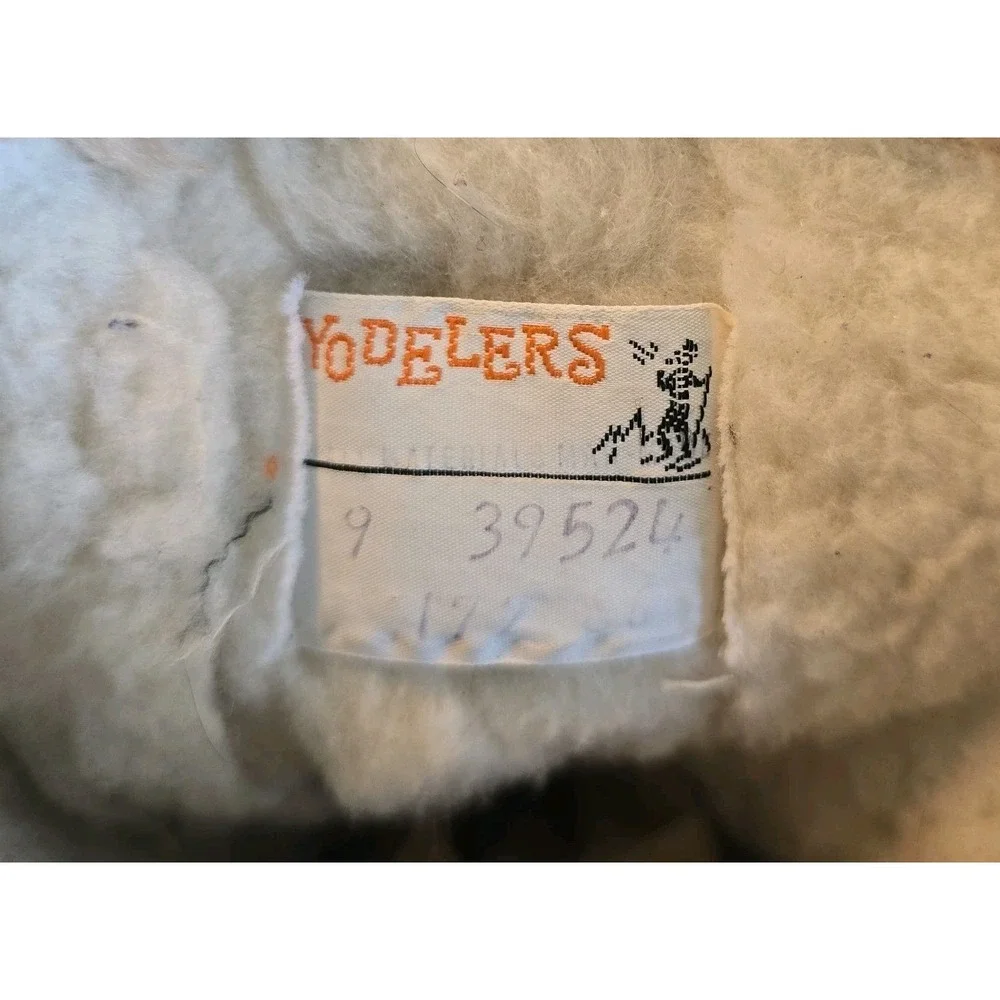 Vtg Yodelers Women's Brown Suede Winter Boots Faux Fur Trim Apres-ski Retro Boho